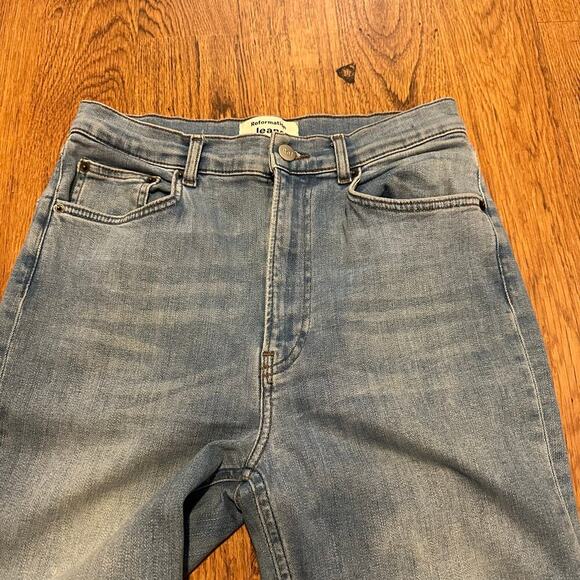Reformation blue denim high rise jeans size 28 Barbados wash - Picture 3 of 9